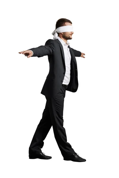 Man with the blindfold — Stock Photo, Image