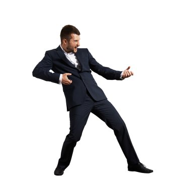 görünmez ip çekerek işadamı çığlık