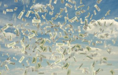 aşağı düşen banknot