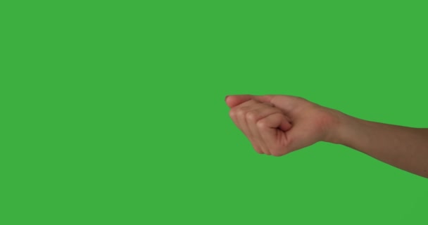 Hand wijzende vinger en uitnodigend om te komen — Stockvideo