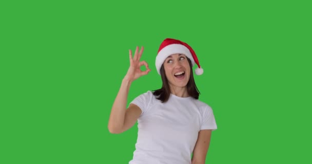 [Ok] 手話を身振りで示すこと幸せな女 — ストック動画