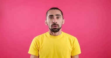 Thoughtful man amazed on coming up with a good idea