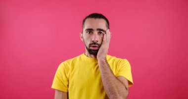 Worried young man in thoughts