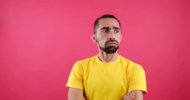 Impatient man waiting with arms crossed