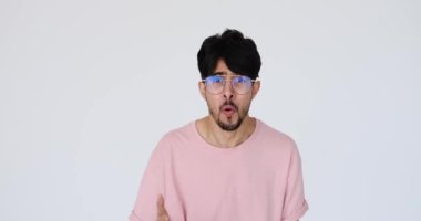 Angry young man screaming and scolding