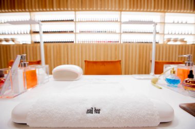 İç kuaför, güzellik salonu, manikür salonu aletleri. Sağlık ve yaşam tarzı