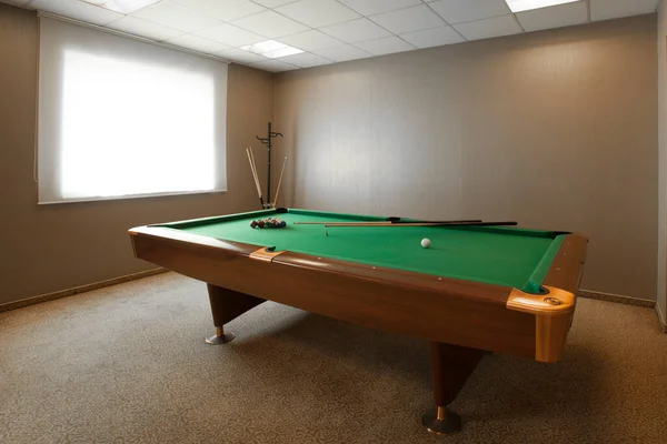 Pool Table Ready Game White Ball Plan Health Lifestyle — Stock Photo, Image