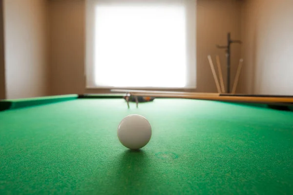 Pool Table Ready Game White Ball Plan Health Lifestyle Stock Image