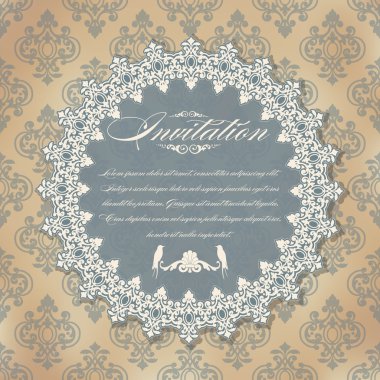 Davetiyeler için antika arka plan