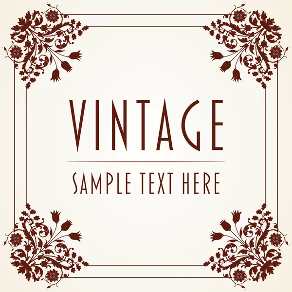 Cadre vintage décoratif — Image vectorielle