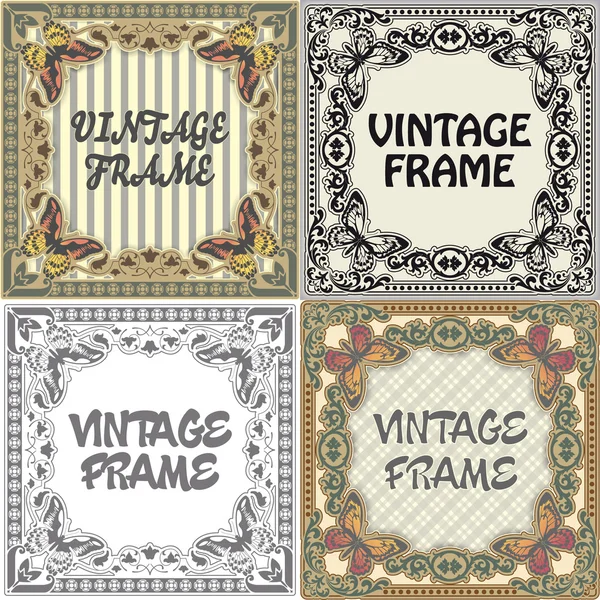 Reeks van vintage frame — Stockvector
