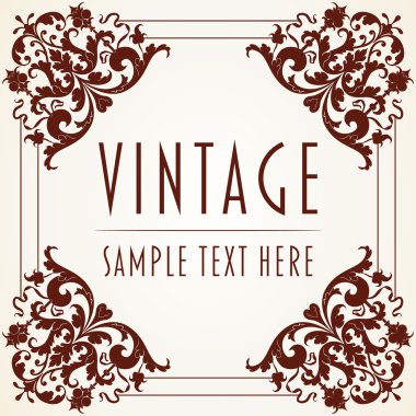 dekoratif vintage çerçeve