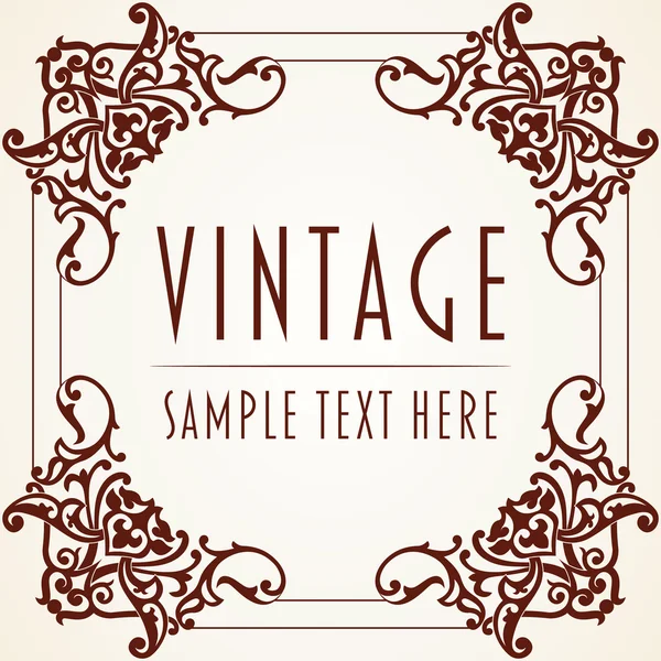 Decorative Vintage Frame — Stock Vector