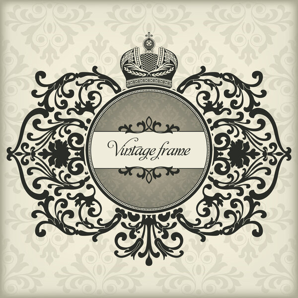 Винтажная рама с короной

