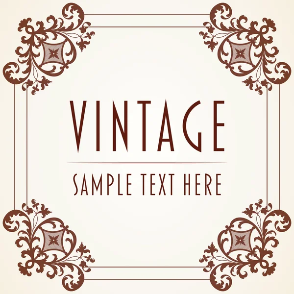 Cadre vintage décoratif — Image vectorielle