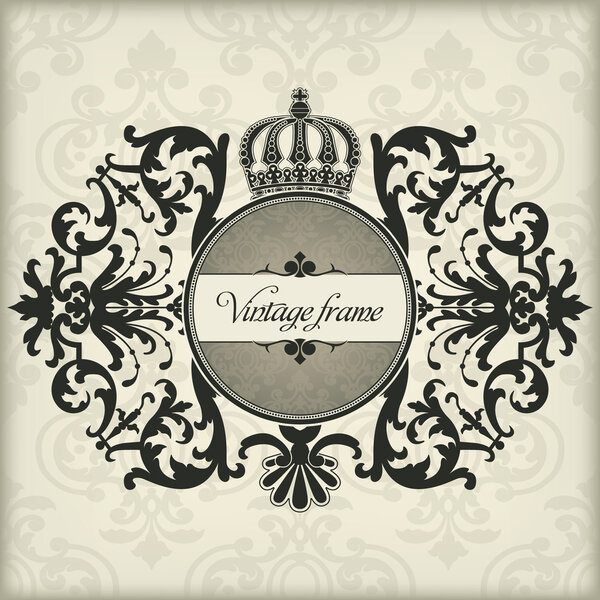 Винтажная рама с короной
