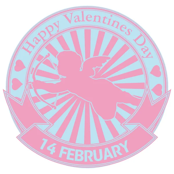 Happy valentine stamp — Stock Vector