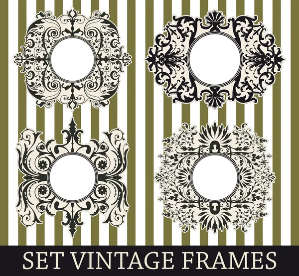 Set vintage frames — Stock Vector