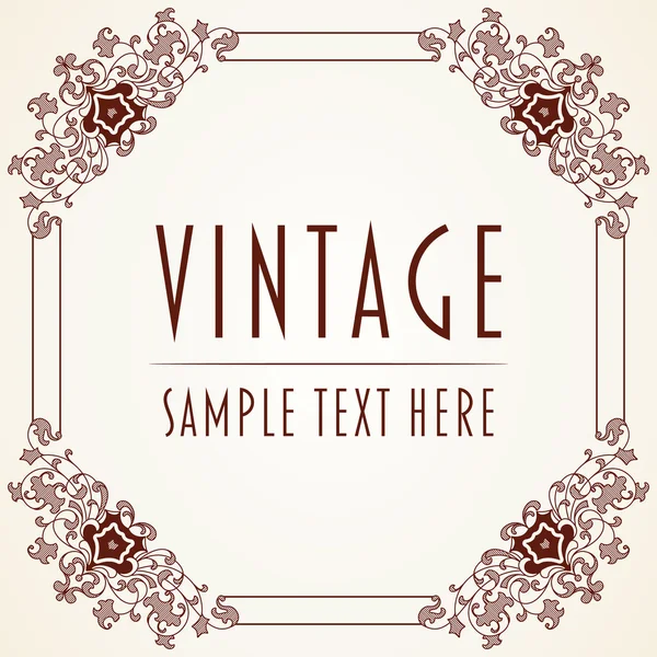 Decorative Vintage Frame — Stock Vector