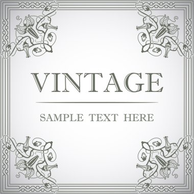 vintage tarzı dekoratif çerçeve