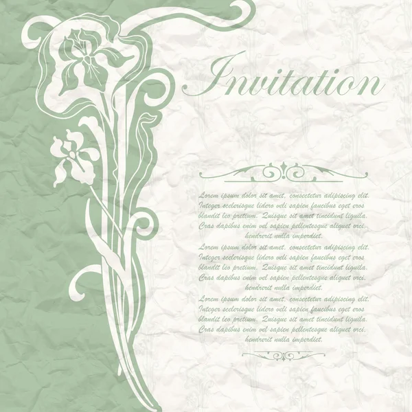 Fondo vintage para la invitación con flores — Vector de stock