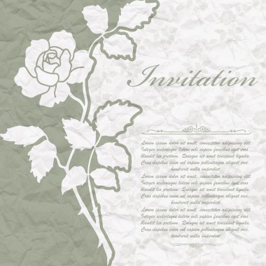 antika arka plan çiçekler ile davet için