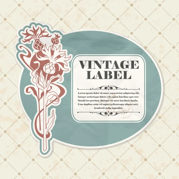 Vintage label — Stock Vector