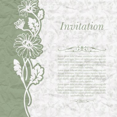 antika arka plan çiçekler ile davet için