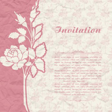 antika arka plan çiçekler ile davet için