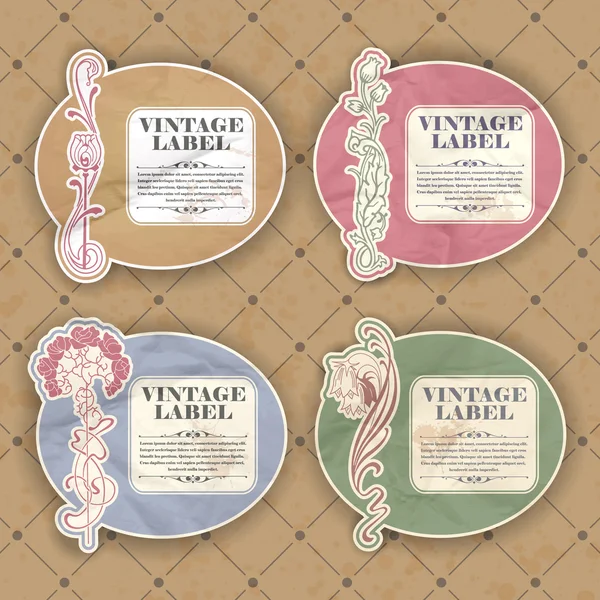 Set of vintage label — Stock Vector