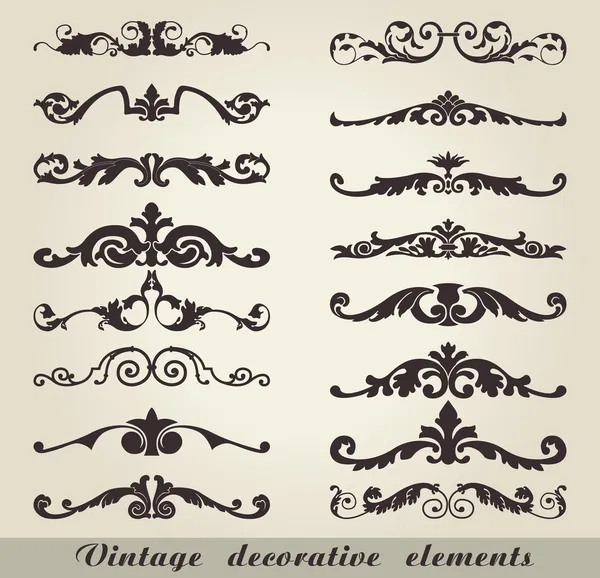 Elementos decorativos vintage — Archivo Imágenes Vectoriales