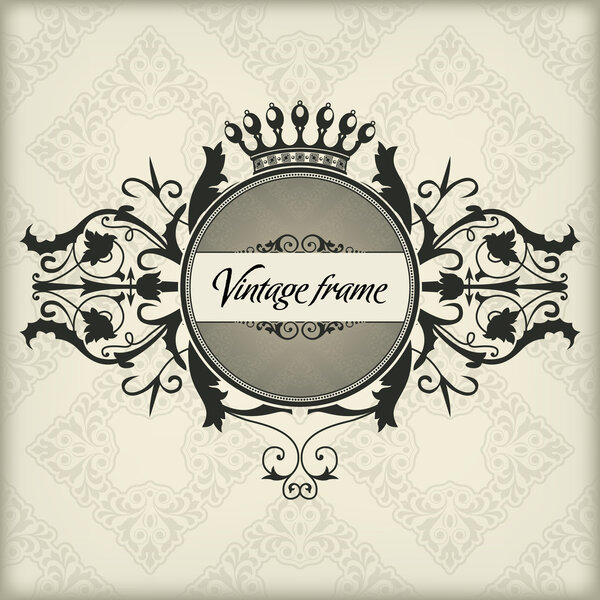 Винтажная рама с короной
