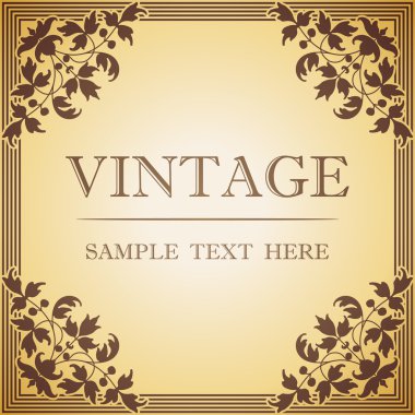 vintage tarzı dekoratif çerçeve