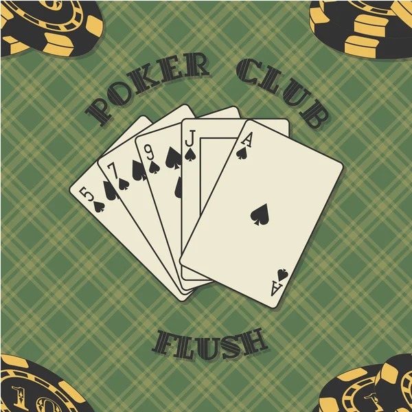 Sömlös bakgrund med poker kort för — Stock vektor