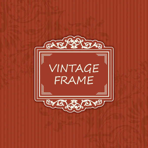 Fondo con un estilo vintage patrón con marco — Archivo Imágenes Vectoriales