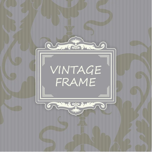 Fondo con un estilo vintage patrón con marco — Archivo Imágenes Vectoriales