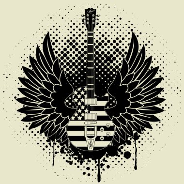 kanatlı bir gitar resim