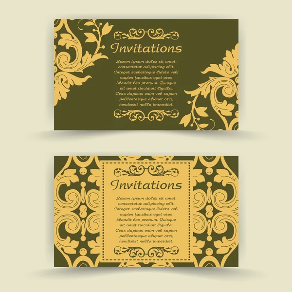 Cartes d'invitation florale . — Image vectorielle