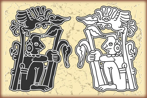 在玛雅人的风格装饰 — 图库矢量图片