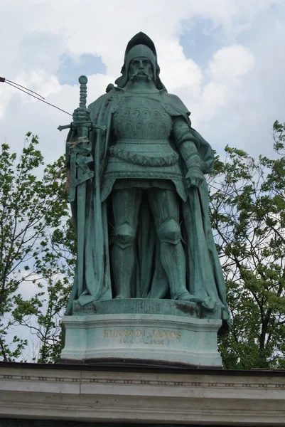 Hunyadi Jonas Praça dos Heróis Budapeste — Fotografia de Stock