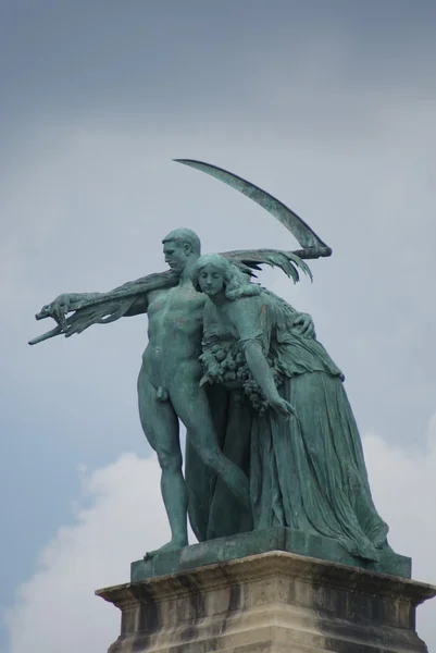 Kahramanlar Meydanı - Budapeşte — Stok fotoğraf