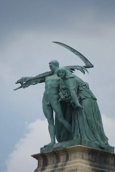 Kahramanlar Meydanı - Budapeşte — Stok fotoğraf