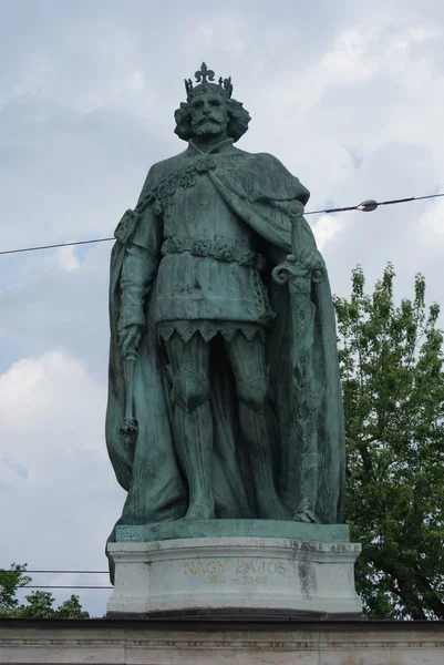 Nagy lajos i - kahramanlar Meydanı - Budapeşte — Stok fotoğraf