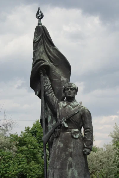 Röda armén soldat - memento park - budapest — Stockfoto