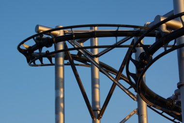 Tema parkı rollercoaster parça düzeni
