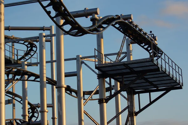 Rollercoaster Track Layout at Theme Park — Stock Photo, Image