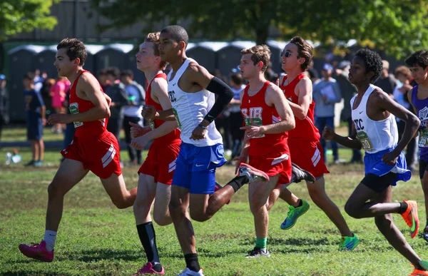 Bronx Nueva York Octubre 2022 Grupo Corredores Cross Country Secundaria — Foto de Stock