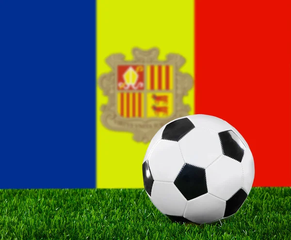 Az Andorrai zászló — Stock Fotó