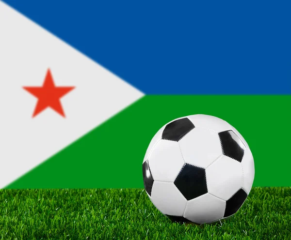 Djiboutis flagga — Stockfoto