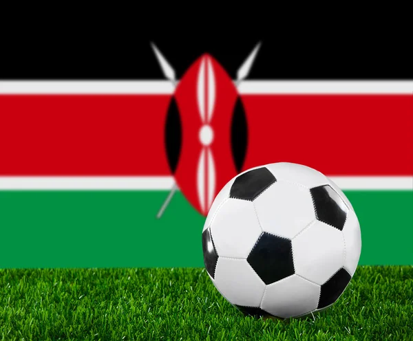 Die kenianische Flagge — Stockfoto